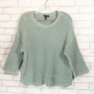 Eileen fisher petite knit woven chunky sweater PL